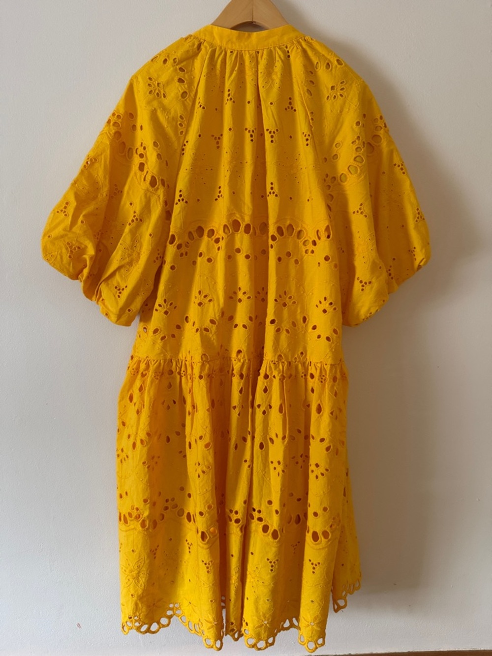 Anthropology Tallilah Eyelet Mini Dress in Mango Size M - Picture 7 of 8